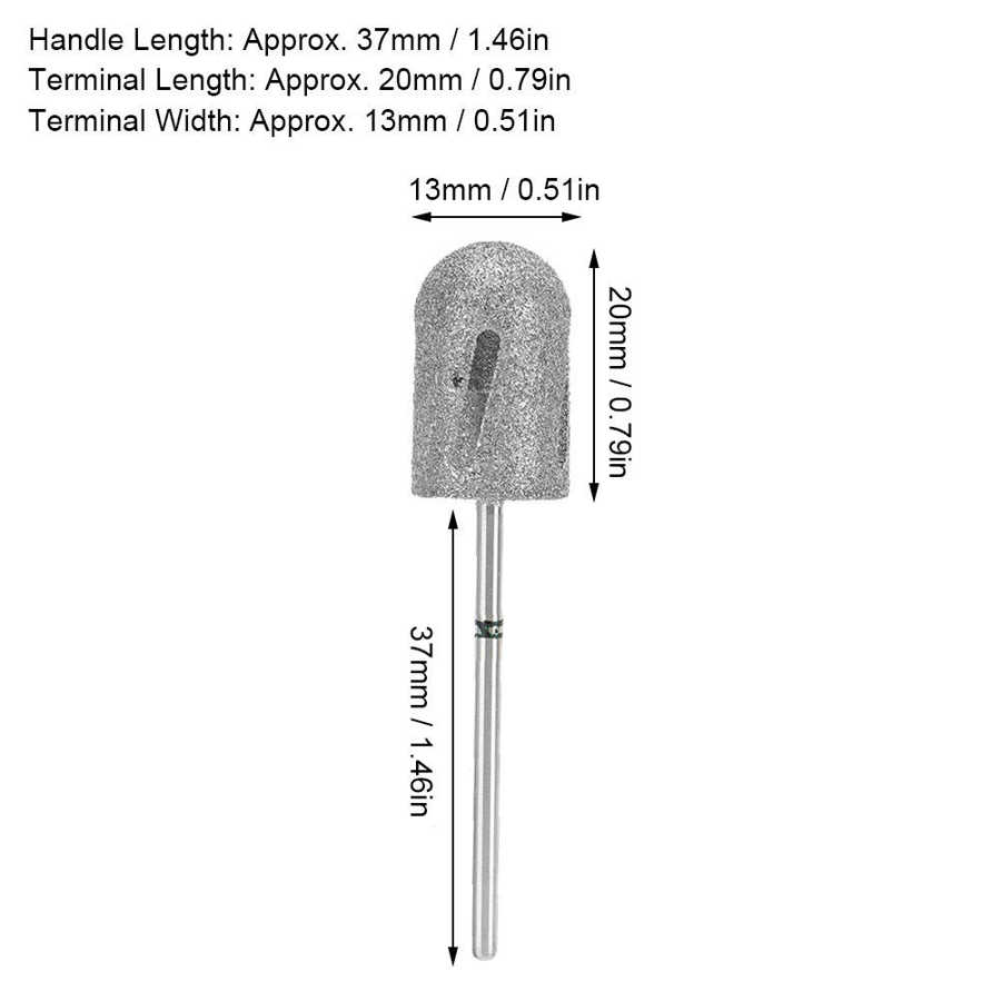 1Pc Rvs Voet Nail Boor Pedicure Voet Eelt Schuren Polijsten Hoofd Voor Nagel Slijpmachine (A1/A2/B1/B2/B3)
