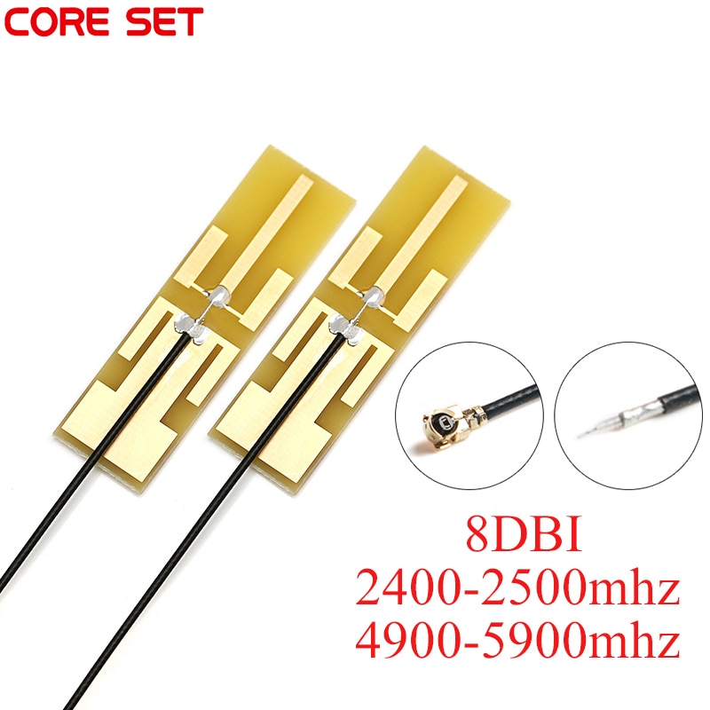 Antena dual band 2.4g/5.8g 8dbi, antena interna pcb de alto ganho para antena wi-fi do roteador