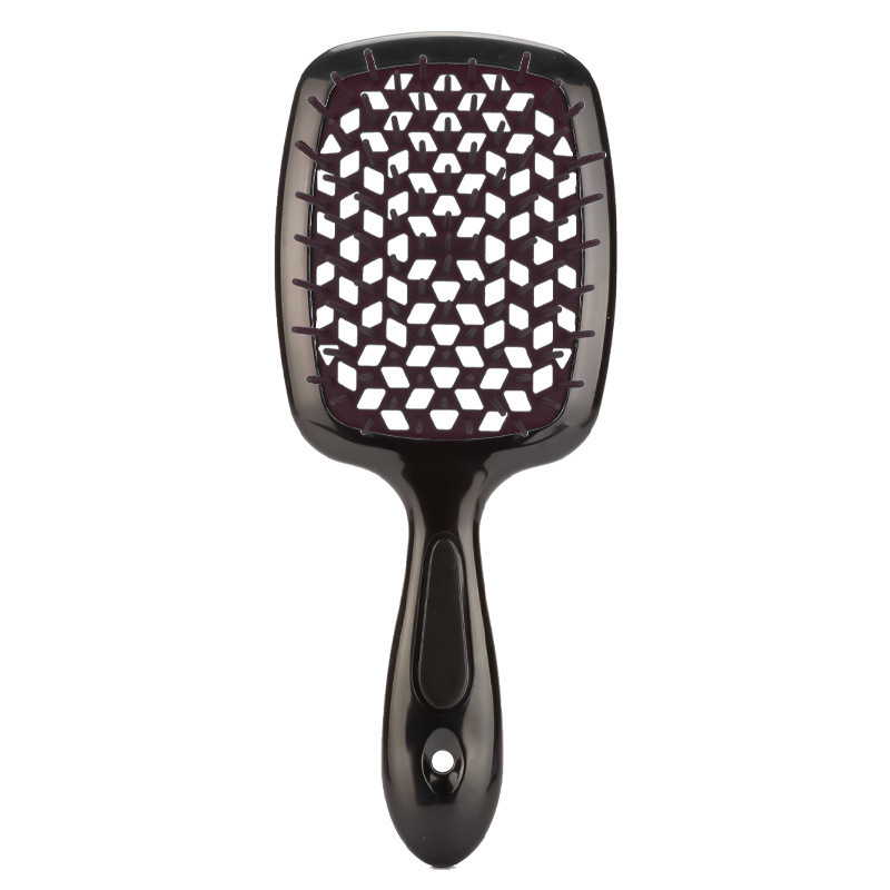 Air Cushion Comb Hair Massage Wet Dry Comb Anti-static Hollow Out Wet Curly Hair Brushes Barber Styling Tool: Pink