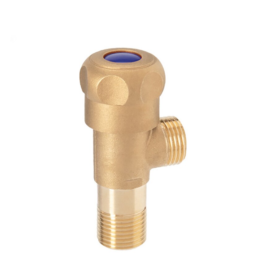 Angle Stop Valve Brass / Cold Water Quarter Turn ON/Off for Bathroom Fixtures - Faucet, Toilet Supply Shut Off Vavle 앵글밸브: Blue
