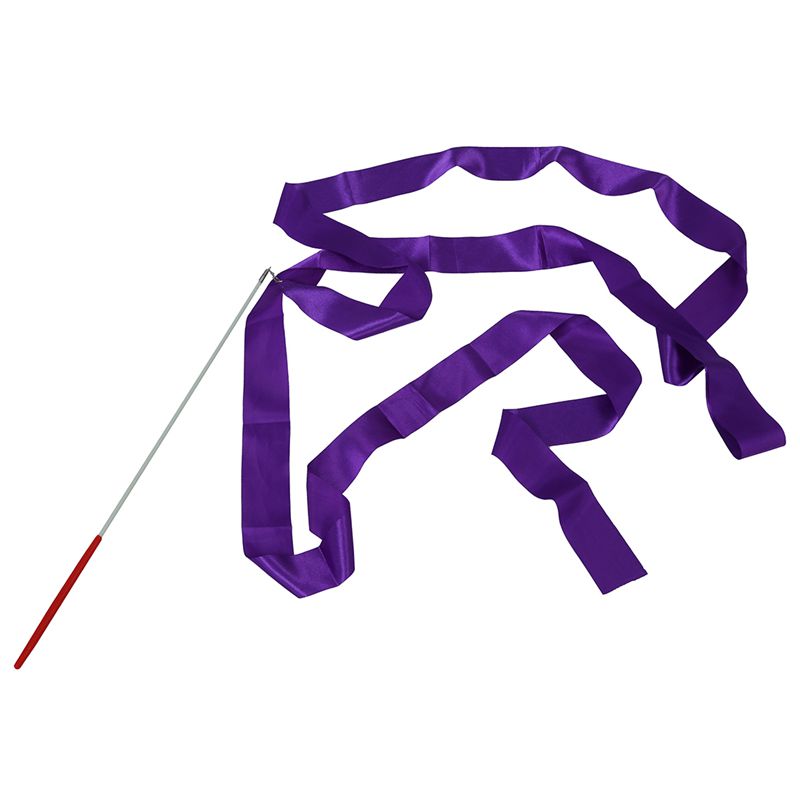 4M Dance Lint Gym Ritmische Gymnastiek Kunst Ballet Streamer Twirling Rod Paars: Default Title