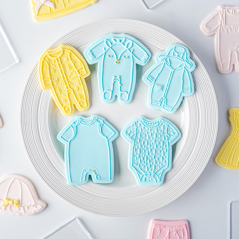 Baby-Kleidung, Keksausstecher, Prägung, Babyparty, Geburtstag, Fondant, Kekse, Werkzeuge für Kuchendekoration, Backzubehör für freundlicher