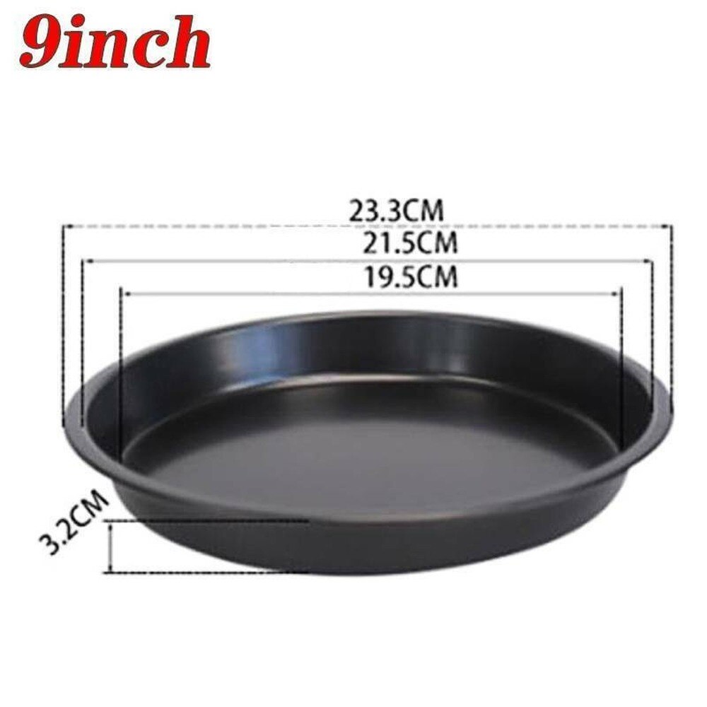6-10" Non Stick Pizza Tray Carbon Steel Baking Round Oven Plate Pizza Pan Plate: 9 inch