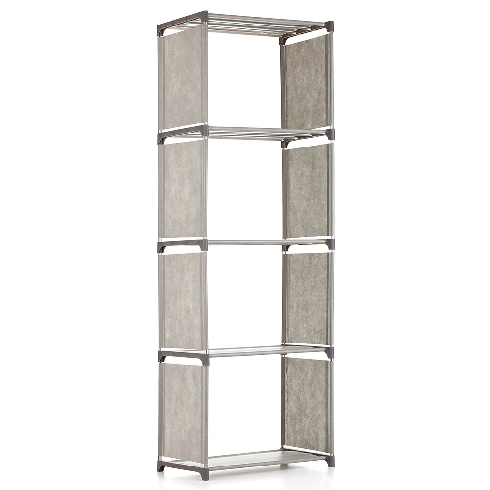 3/4 Layers Home Organizer Shelf Bookcase for Book Cloth Storage Bin Shelving Unit Organizer Cabinet Fabric Children Bookshelf: 4 layers