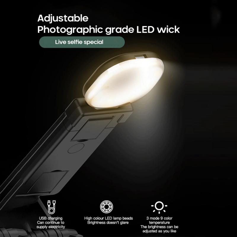 Senza fili di Bluetooth Bastone Selfie Treppiede con Lampada A portato A Distanza Palo Selfie Allungabile Pieghevole Monopiede per Iphone Macchina Fotografica di Azione