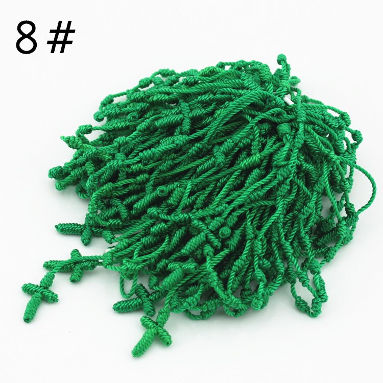 De uno hecho a mano de la suerte de trenza cuerda Rosario atado pulseras de cuerda de Nylon Cruz pulseras de la Amistad pulsera MB04: color 8