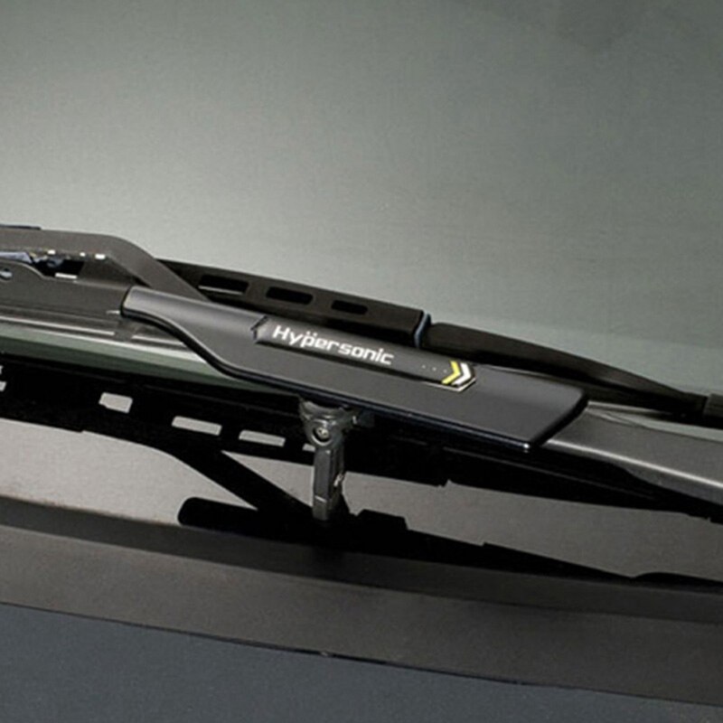 Hypersonic 2 pièces noir support d'essuie-glace pare-brise essuie-glace aile essuie-glace lame Spoiler Mate aile Auto voiture outil accessoires