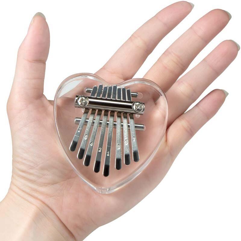 8 Key Mini Kalimba Musical Instrument Beginner Finger Piano Crystal Mbira Calimba Portable Percussion Keyboard with Package Box