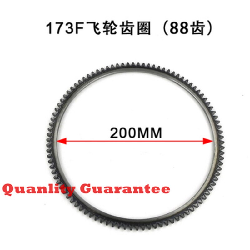 Anillo de engranaje para volante de inercia, accesorio para microcultivador de motor diésel refrigerado por aire de un solo cilindro, 170F, 173F, 178F, 186F, 188F, 192F: 173F