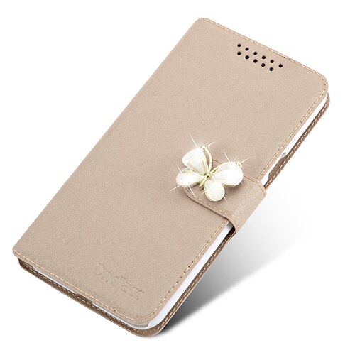 Dneilacc Case For Coque Asus Zenfone 3s Max ZC521TL Cell Phone Cover With Rhinestone Luxury Flower Diamond Phone Bags: Gold With Butterfly