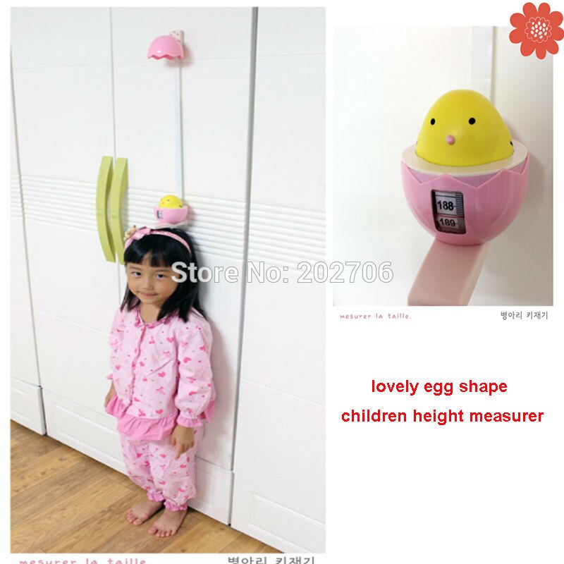 Cinta métrica de altura para niños, medidor de estatura de crecimiento montado en la pared, con forma de huevo, medidor de stadiómetro, cinta corporal