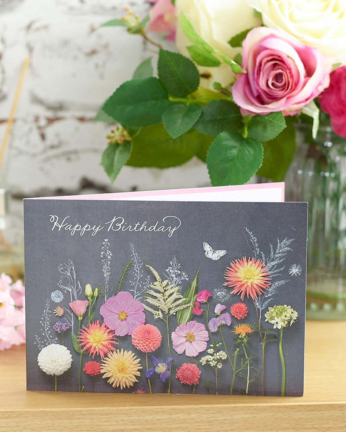 Birthday Card for Her - Friend Birthday Card - Beautiful Floral Card size: 178mm x 127mm