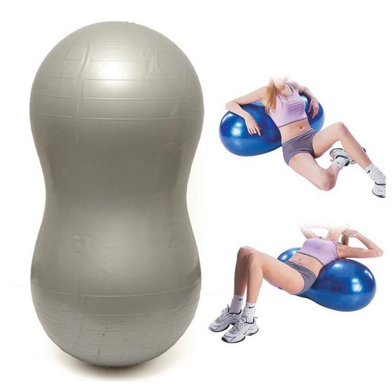 95 x 45cm anti-burst peanut form fitball yoga bold fitness træningsudstyr gym bold aerob balance pilates cirkler 5 farver