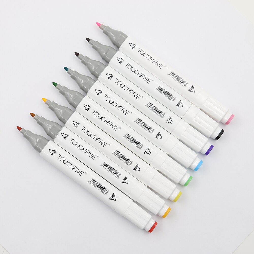 Conjunto de marcadores TouchFive de 30/40/60/80 colores, marcadores de dibujo de doble cabeza, tinta a base de Alcohol aceitoso, materiales de arte para dibujar