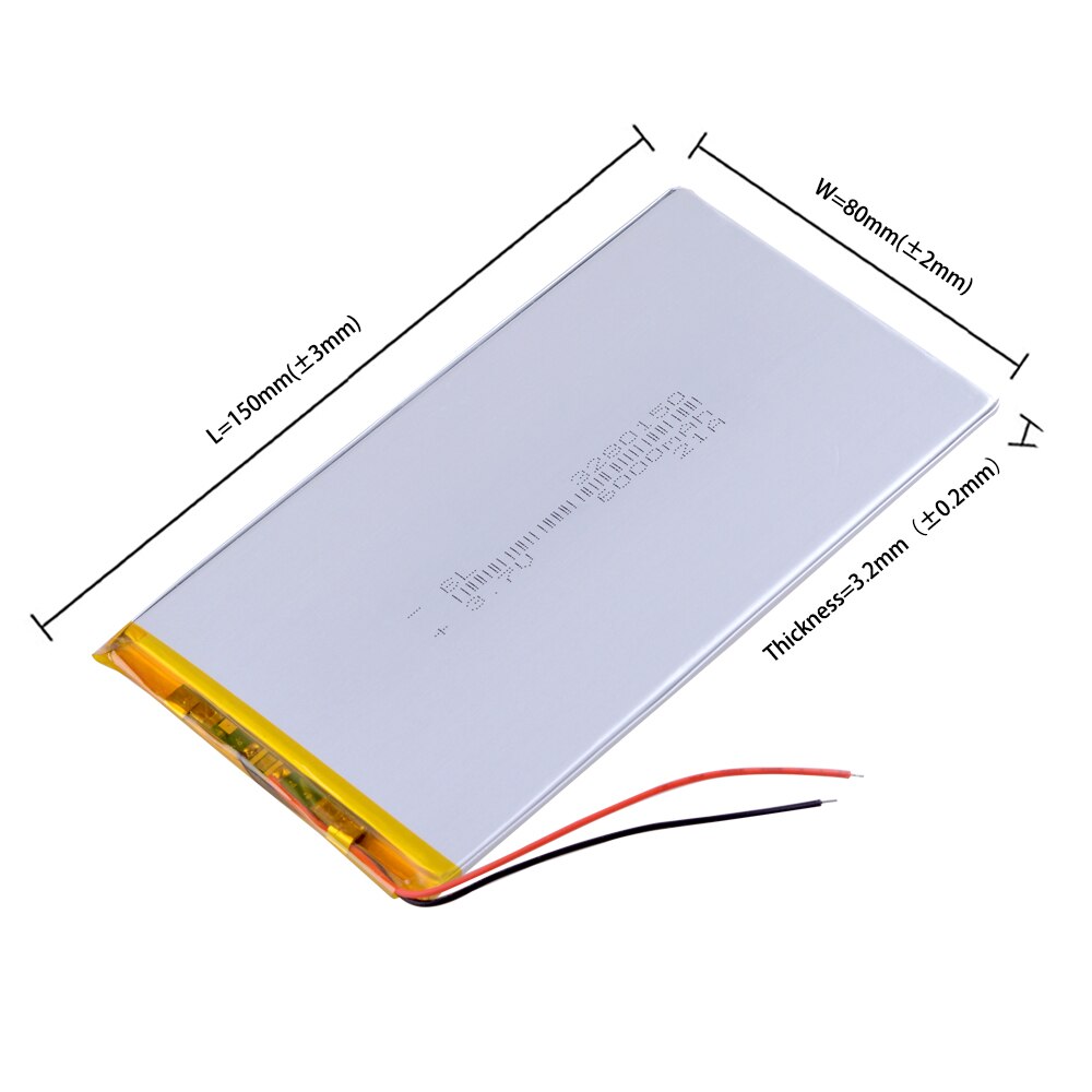 3.7v 6000mah 3282150 3080150 3285150 3285150 Li-ion Battery For V88, V971 M9 Tablet Pc