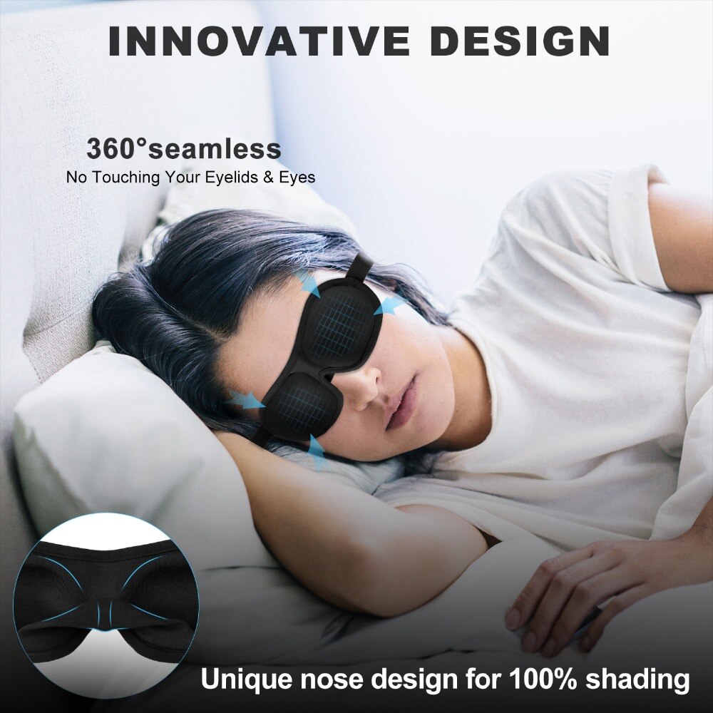 3D Sleeping eye mask Travel Rest Aid Eye Mask Cover Sleeping Relieve Fatigue Light Blocking Sleep Mask