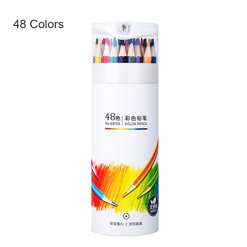 12/24/36/48 Kleur Potlood Set Voor Tekening Schets Schilderen Student School Art Verf Door Nummer Pennen & Borstels Lbshipping: 48 colors
