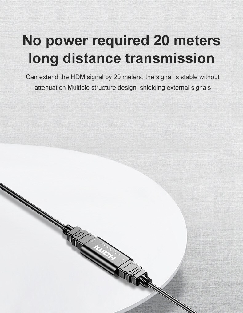 40M 130FT 4K 2K HDMI-compatible Cable Signal Repeater Extender Amplifier Booster Joiner Adapter