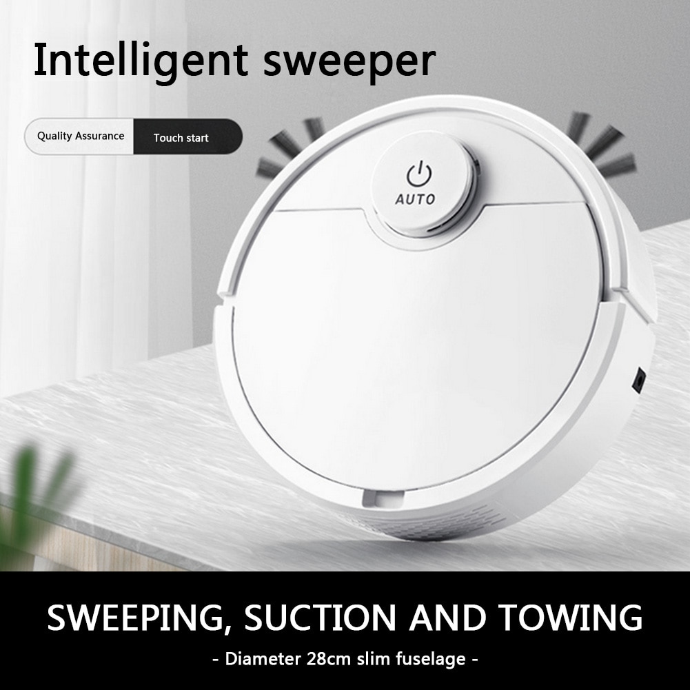 ES300 Touch Automatic Smart Sweeping Robot Rechargeable Floor Vacuum Cleaner Suction Dust Hair Broom Cleaning Machine