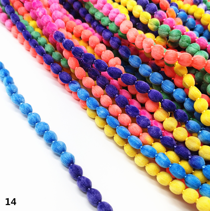 2 yards spetskant band pompom band sömnad spetstyg handgjorda pysseltillbehör: 14