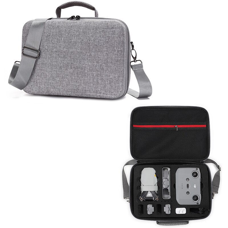 Dji mavic mini 2 vandtæt opbevaringspose håndholdt beskyttende æske bæretaske til dji mavic mini 2 tilbehør: Grå (sort indvendig)