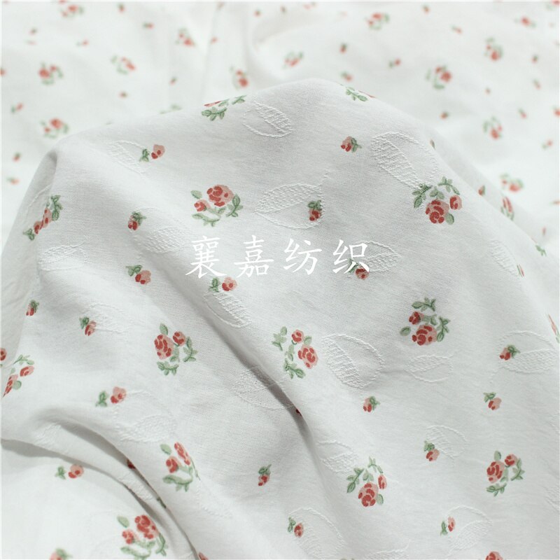 Cotton Jacquard Cloth, Japanese And Korean Small Floral Tablecloth, Spring And Autumn Shirt Skirt Fabric, Bedding Fabric
