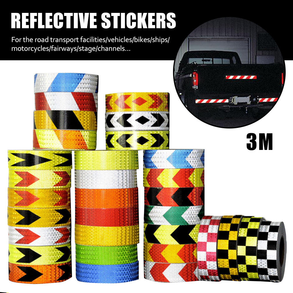 Auto veiligheidswaarschuwingstape reflecterende sticker fietsframe motorfiets fiets sticker decor reflecterende strips veiligheidsmarkering waarschuwingstape