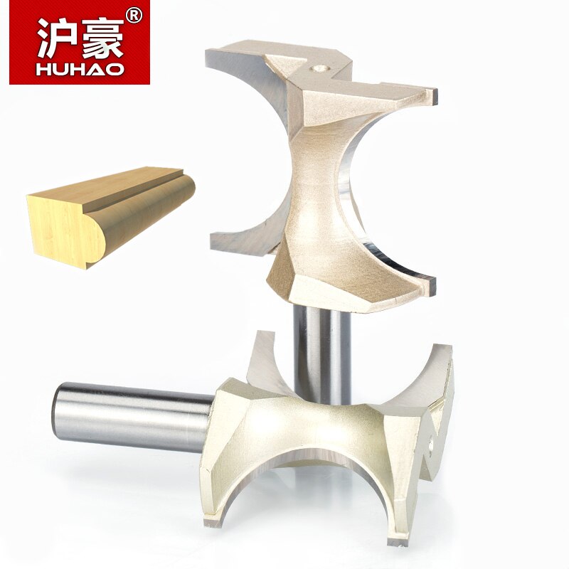 Huhao 1 stuks 1/2 " schacht halfronde bit 2 -snijder freesbits voor hout zonder lager houtbewerkingsgereedschap frees