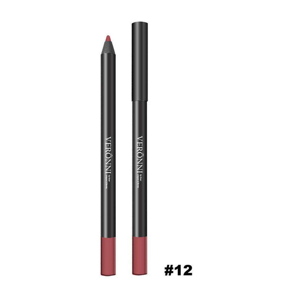 FRESHME Multi-functional Lipliner Pencil Long Lasting Waterproof Lip Cosmetic Makeup Colorful Lip Liner Pens Set: 12