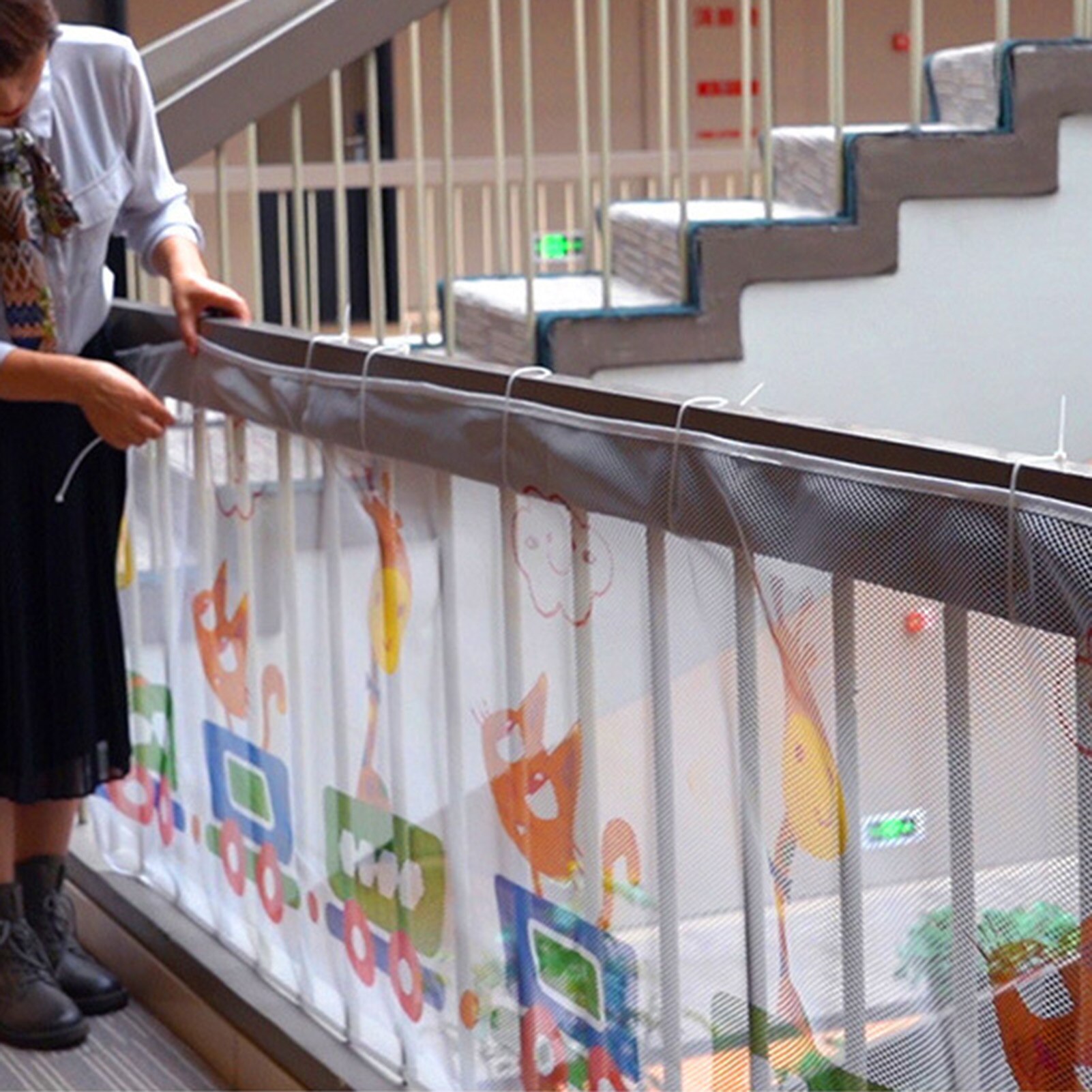 Baby Gates For Stairs Kids Safety Door Home Child Stair Barrier Safe Rail Network Balcony Protection Net Infant Protection Fence