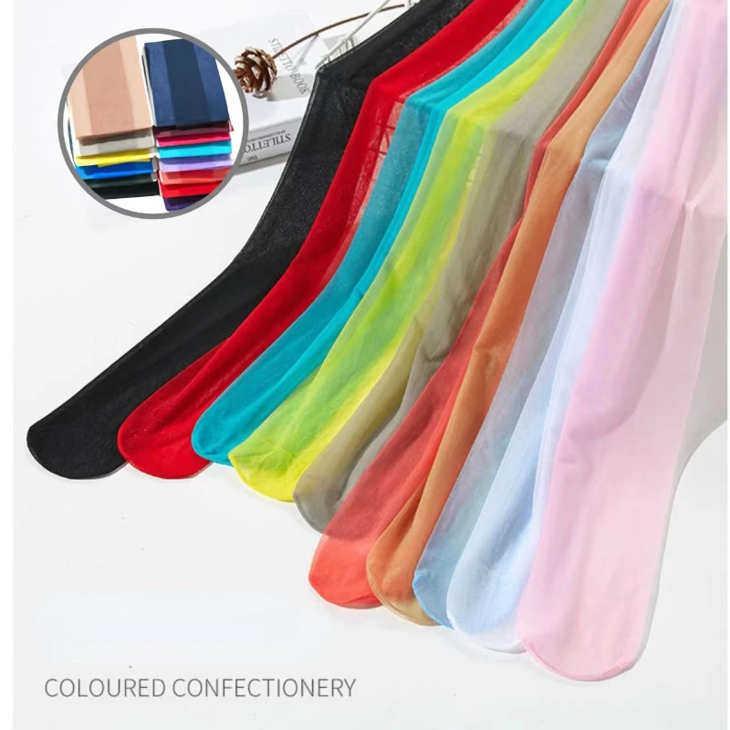 Leggings de cavalo transparente boate meias respiráveis ultra fino meia-calça mulher sexy anti-gancho collants ver através de medias