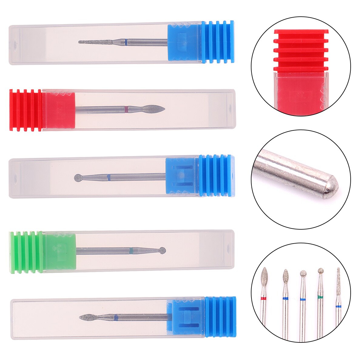 5pcs Nail Art Grinding Head Nail Art Tool Manicure Tool Nail Art Supplies for Home Salon