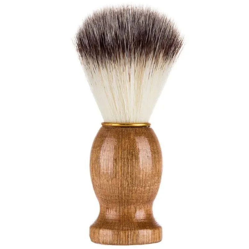 Cepillo suave para quitar el pelo, plumero para el cuello y la cara, cepillos para limpiar barberos, estilista de salón, herramientas de peluquería, accesorios: Beige