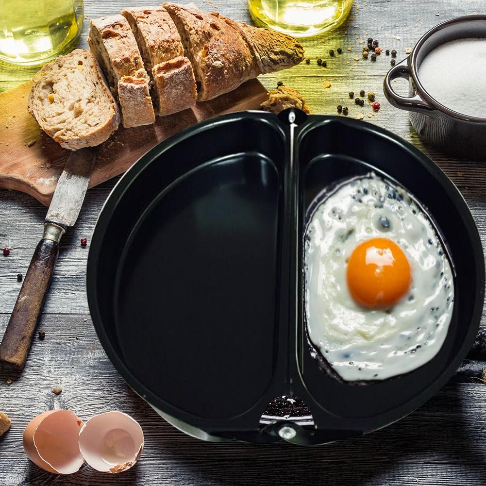 Draagbare Dubbelzijdig Omelet Pot Opvouwbare Non-stick Koekenpan Omelet Ei Ontbijt Maker Keuken Kookgerei Voor Ontbijt