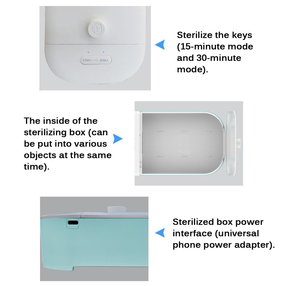 Draagbare Uv Sterilisator Lamp Doos Telefoon Masker Cleaner Personal Sanitizer Desinfectie Kabinet Mobiele Telefoon Usb Lader