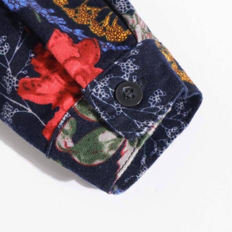 Camisas de algodón cepillado con estampado de flores para niños, ropa de manga Llong para niños de 2 a 10 años, primavera y otoño