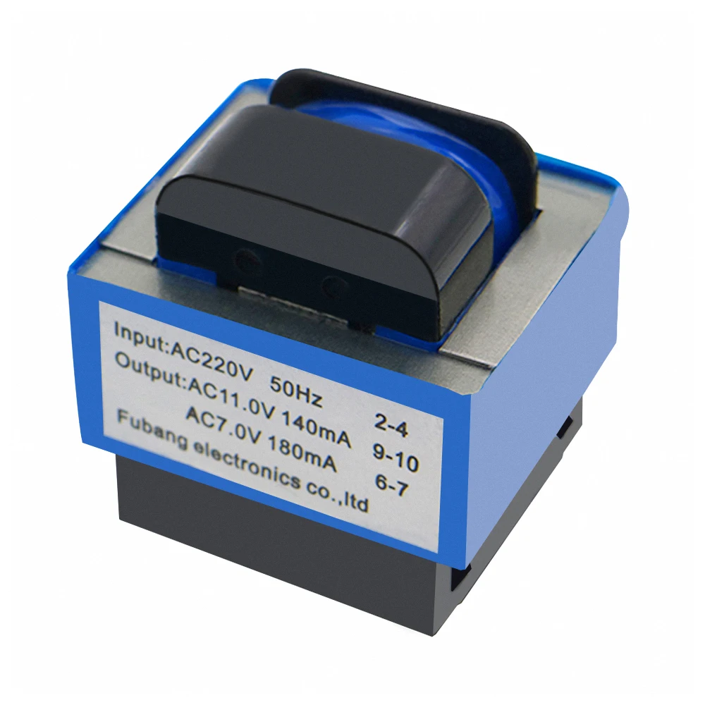 Transformateur de four à micro-ondes AC 220V à 11V/7V 140mA/180mA 7 broches PT-6329A de pièces de four à micro-ondes