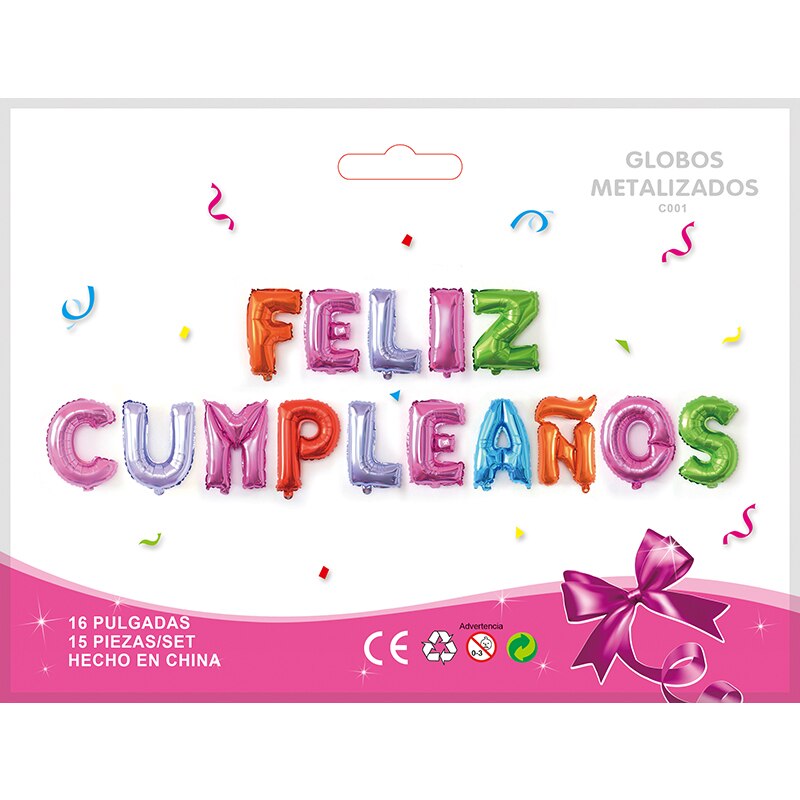 16 inch Letters HAPPY BIRTHDAY Foil Balloons Happy Birthday Party Decoration Kids Alphabet Air Balloons Baby Shower Supplies