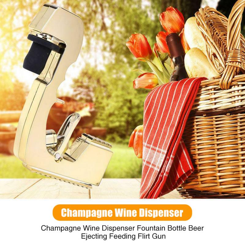 Champagne Wine Ejector Dispenser Plastic Soda Beer Fountain Bottle Pourer Kitchen Club Party Bar Accessories Wine Dispenser Gold