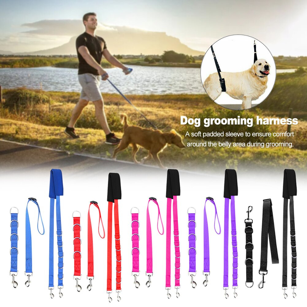 Harnais de Traction pour chiot, 3 pièces, sangle de toilettage pour chiot et chien, coussinet de ventre pratique et Durable pour couper les poils d&#39;animaux de compagnie