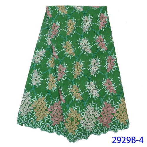 Afrikanischen stoff spitze , Neueste Grün Baumwolle spitze mit Diamanten, spitze Afrikanischen stoff für frauen KS2929B-4: Bild 4