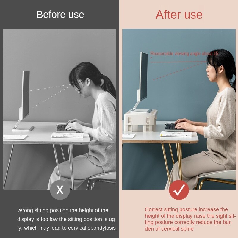 Computer Display Increased Rack Desk Shelves Bracket Office Desk Rack Telescopic Storage Bracket Flat Bracket Office Accessories