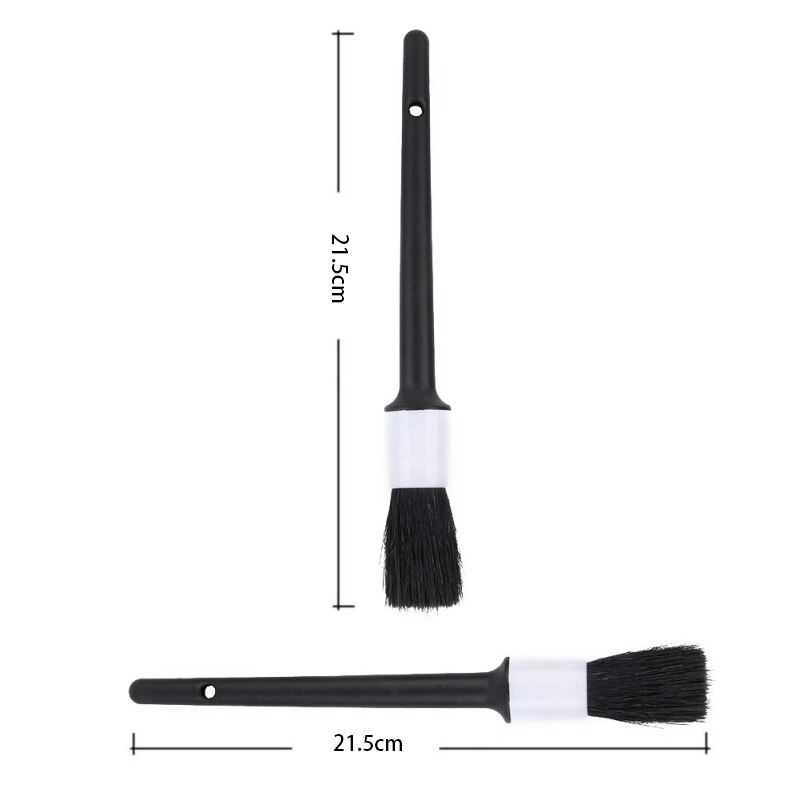 Brocha de jabalí Natural para Limpieza del cabello, producto de herramientas con detalles para el coche, 1 Uds. De accesorios con estilo para el salpicadero y las ruedas: Small brush No. 12