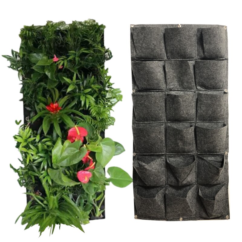 25/36/49 Zakken Opknoping Grijs Grow Bag Planter Verticale Tuin Groente Living Garden Bag Planter Groeiende Zakken Bloemen Supply