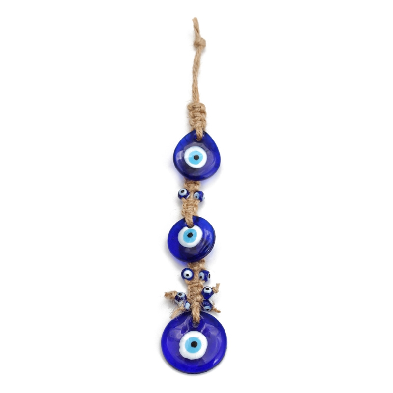 Turkish Blue Evil Eye Amulets Wall Protection Water Droplet Hanging Lucky Pendant Wind Chimes Garden Home Decorations Ornament