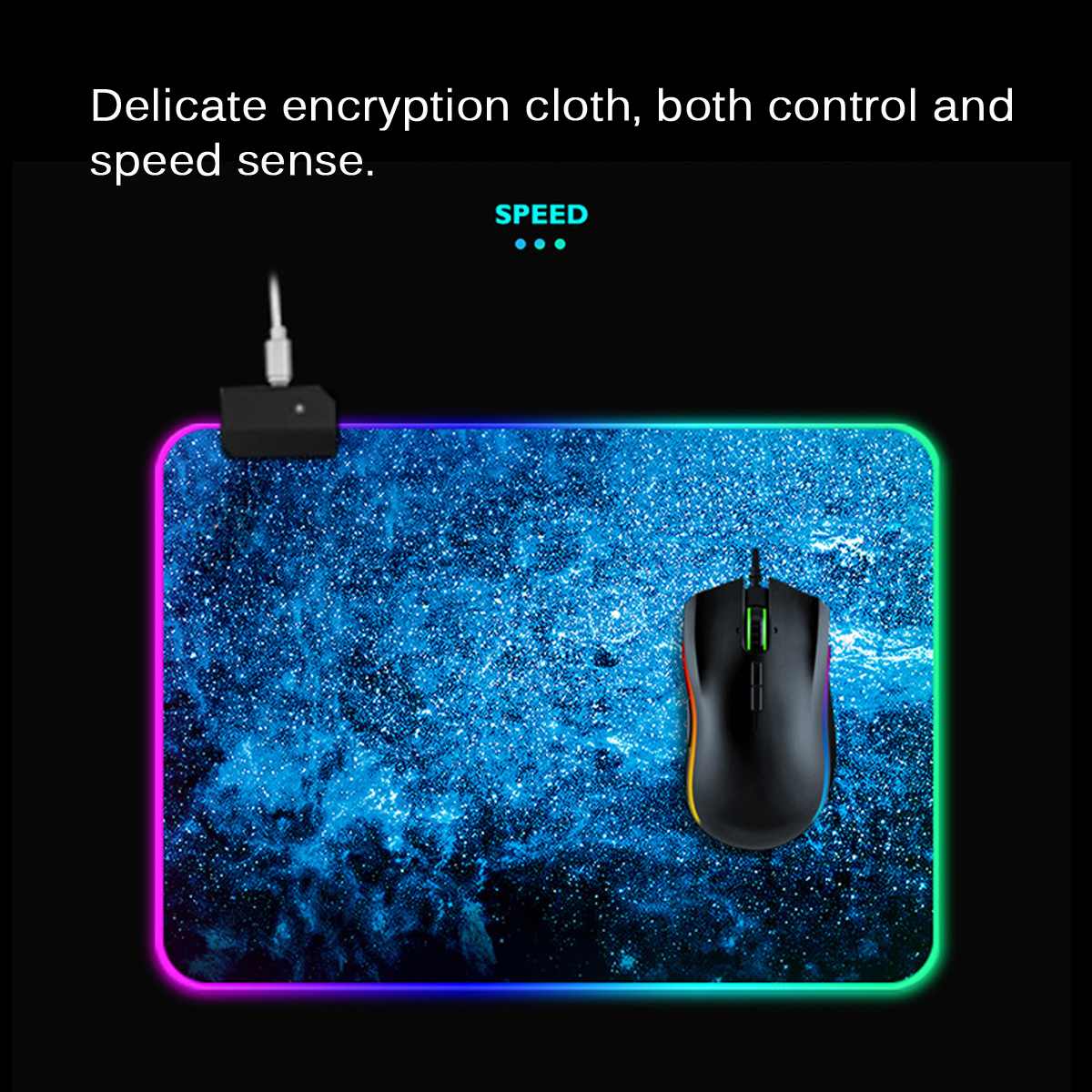 RGB Gaming Mouse Pad 400x900x4MM Colorful Luminous for PC Computer Desktop14 modes Colors LED Light Desk Mat Gaming Keyboard pad