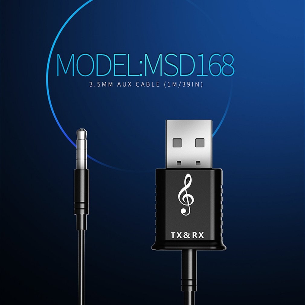 Wireless USB Audio Transmitter/Receiver Music Adapter 2-in-1 3.5mm