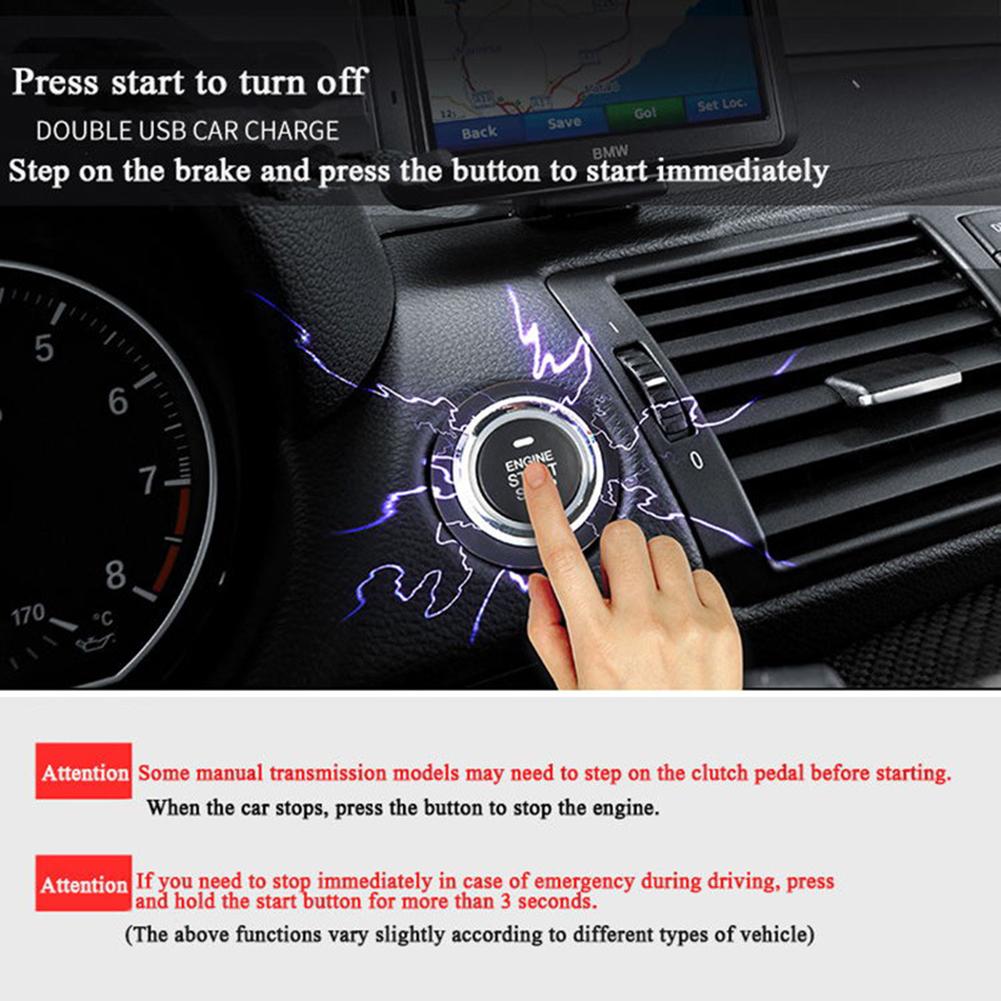 12V Car SUV Keyless X5 Remote Control Entry System Engine Start Alarm System Push One-button Start System Remote Starter Stop