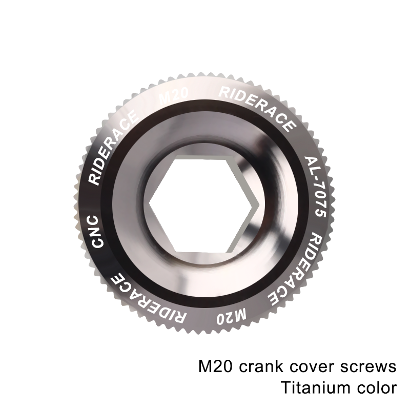 Boulon de fixation de bras de manivelle de vélo, écrou de pédalier en alliage d'aluminium, couvercle de manivelle de vélo vtt, bouchon à vis M18 M20 boulon pour capuchon de boulon de manivelle Shimano: Clair