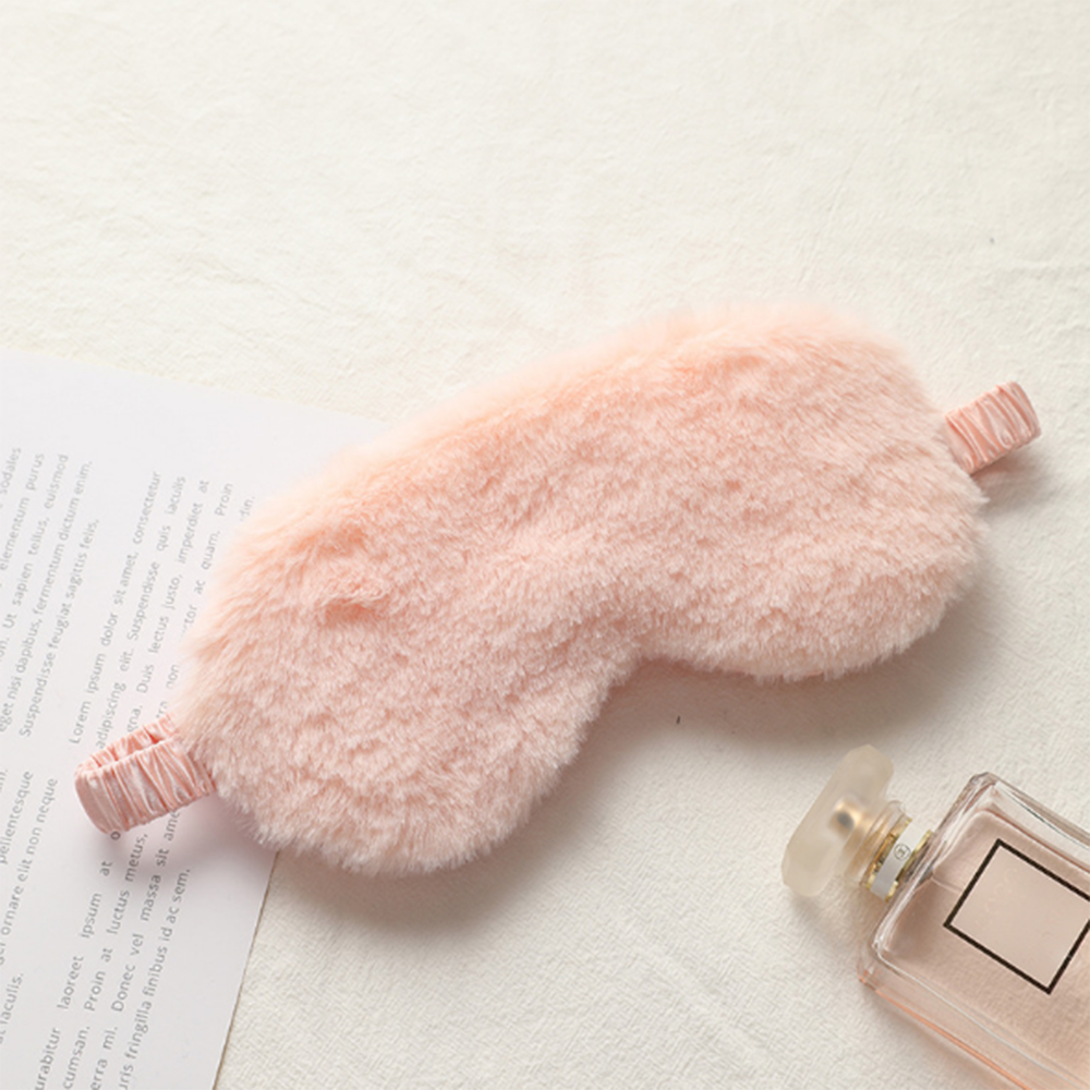 Mascarilla de felpa suave para dormir, máscara para los ojos con de nube de amor, parche de ojos, siesta, salud: orange
